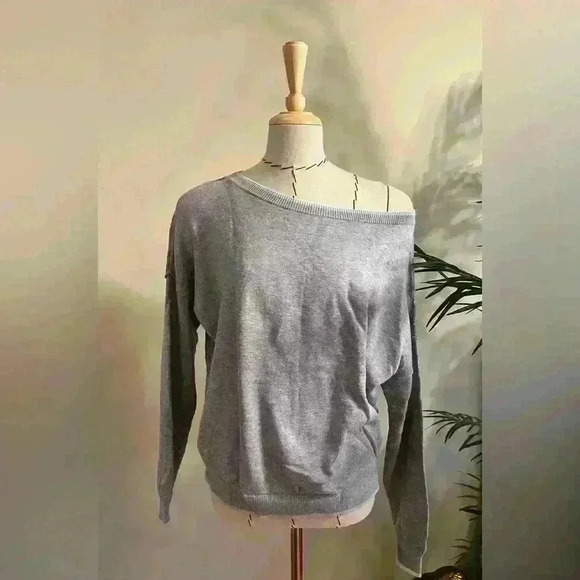 Victoria’s Secret Knit Grey Mint Boat Neck Jumper Sweater - XS - Picture 3 of 7